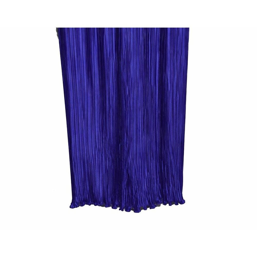 Vintage 1990s Lillie Rubin Royal Blue Sequin Lace Satin Pleat Evening Gown, 8 - Picture 7 of 13